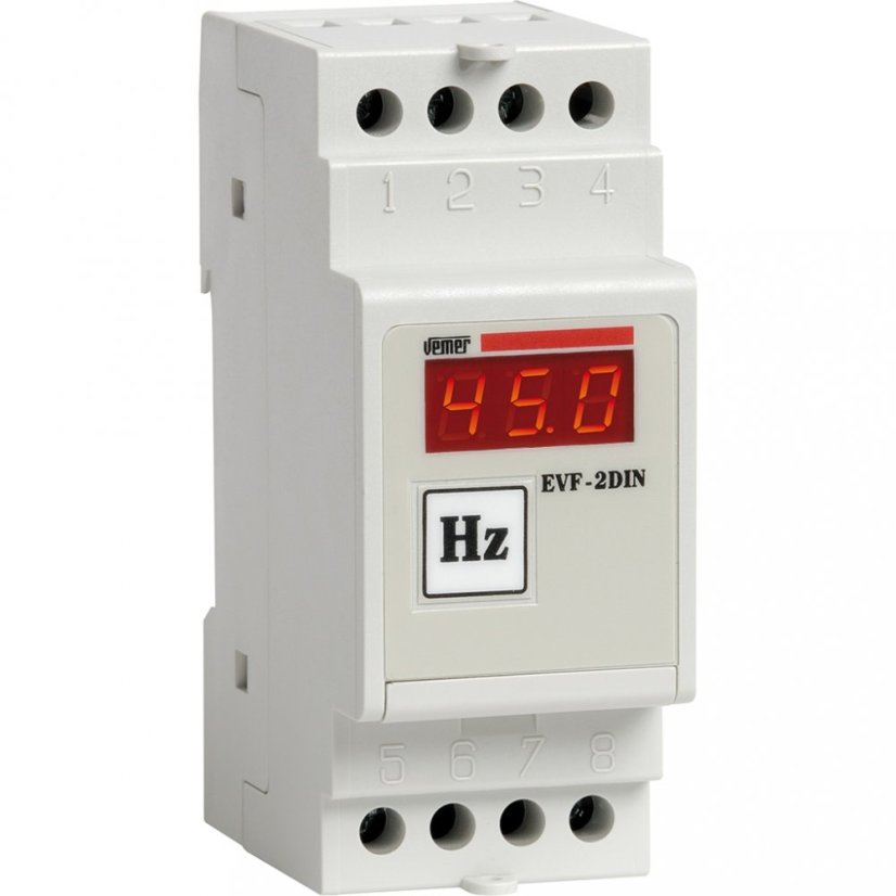 Jednofázový měřič frekvence Vemer EVF-2DIN 100Hz Jednofázový měřič frekvence Vemer EVF-2DIN 100Hz