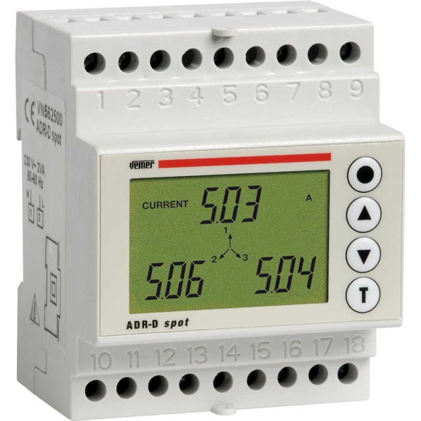 Třífázový analyzátor sítě Vemer ADR-D Spot