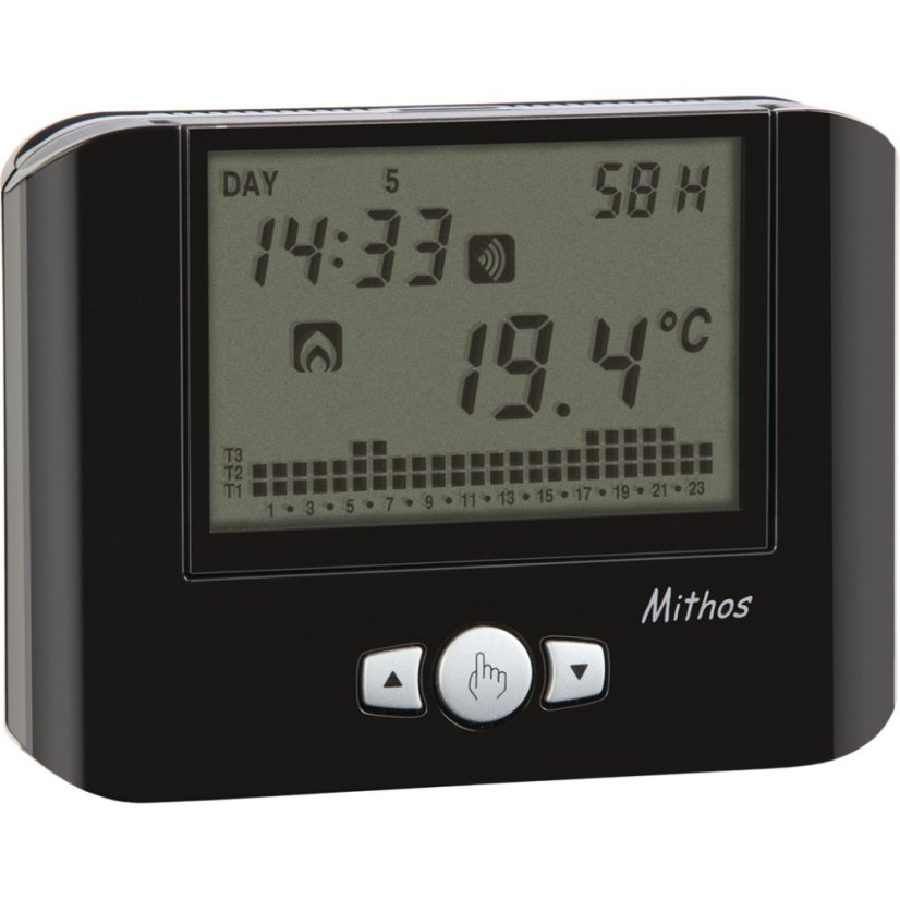 Digitální programovatelný termostat na stěnu Vemer Mithos H RF Nero Digitální programovatelný termostat na stěnu Vemer Mithos H RF Nero