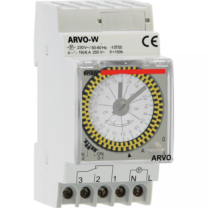 Elektromechanické spínací hodiny Vemer ARVO-W Elektromechanické spínací hodiny Vemer ARVO-W