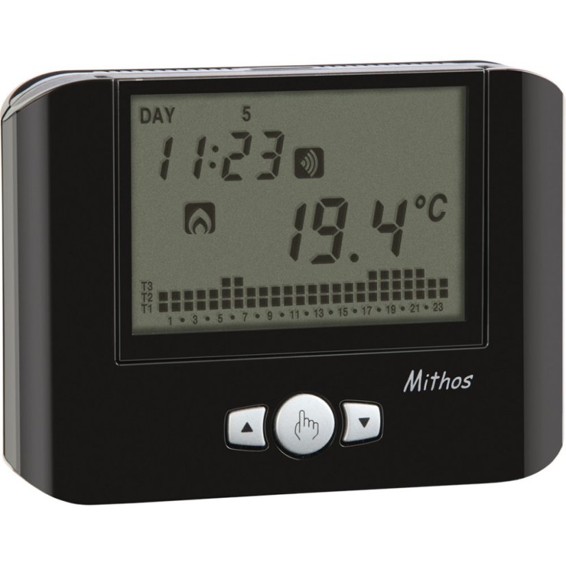 Digitální programovatelný termostat na stěnu Vemer Mithos RF Nero Digitální programovatelný termostat na stěnu Vemer Mithos RF Nero