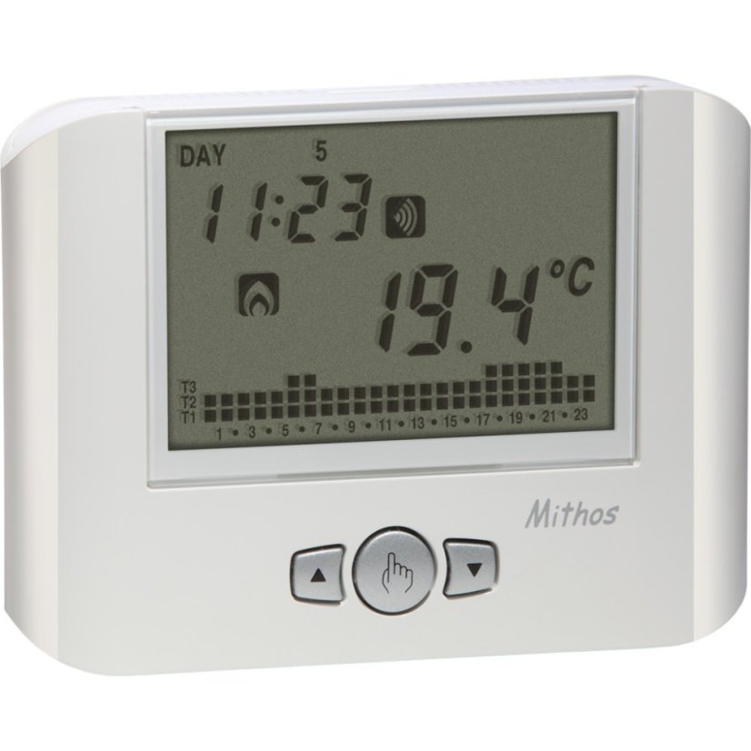Digitální programovatelný termostat na stěnu Vemer Mithos RF Bianco Digitální programovatelný termostat na stěnu Vemer Mithos RF Bianco
