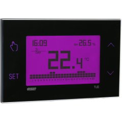 Digitální programovatelný termostat na stěnu Vemer Tuo Nero