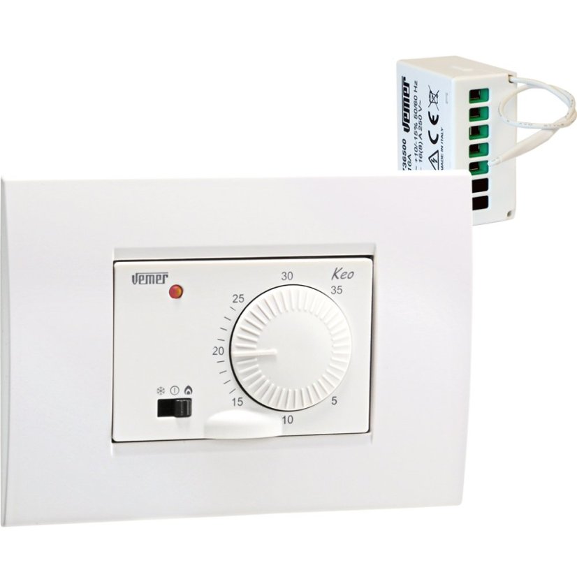 Elektronický termostat zapuštěný Vemer Set Keo-B RF Elektronický termostat zapuštěný Vemer Set Keo-B RF