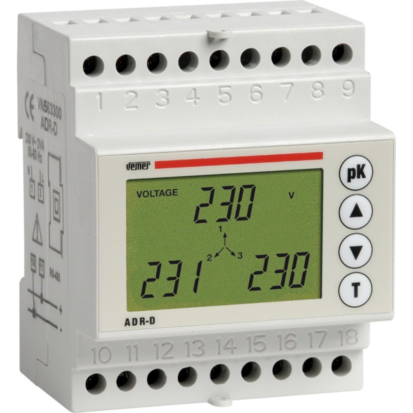 Třífázový analyzátor sítě Vemer ADR-D