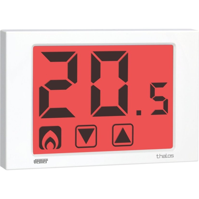 Elektronický termostat na stěnu Vemer Thalos 230 Bianco