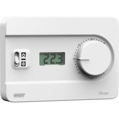 Elektronický termostat na stěnu Vemer Olympo LCD Bianco